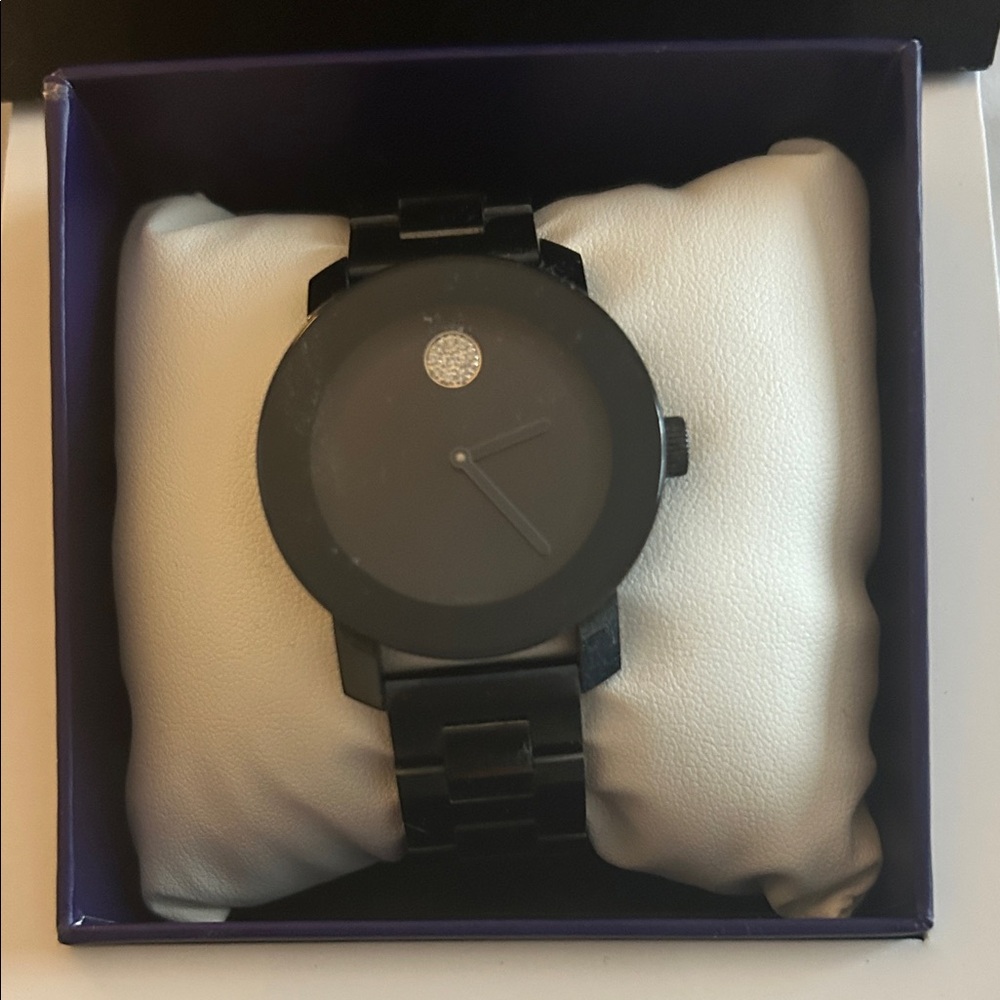 Movado Bold Blue Stainless Steel Bracelet Watch - Picture 2 of 3